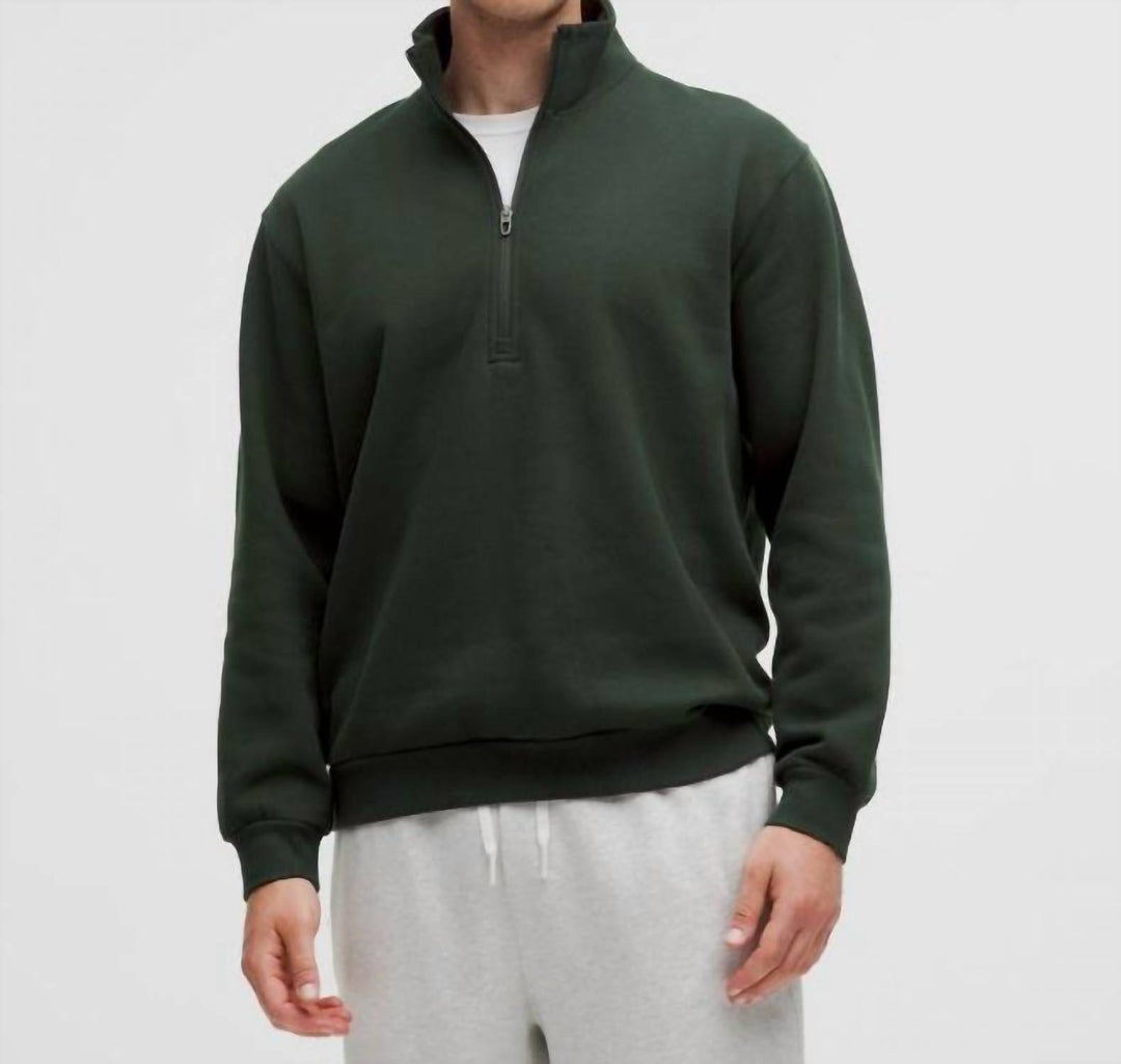 lululemon Men's Steady State Half Zip Sweatshirt In Blackened Pine