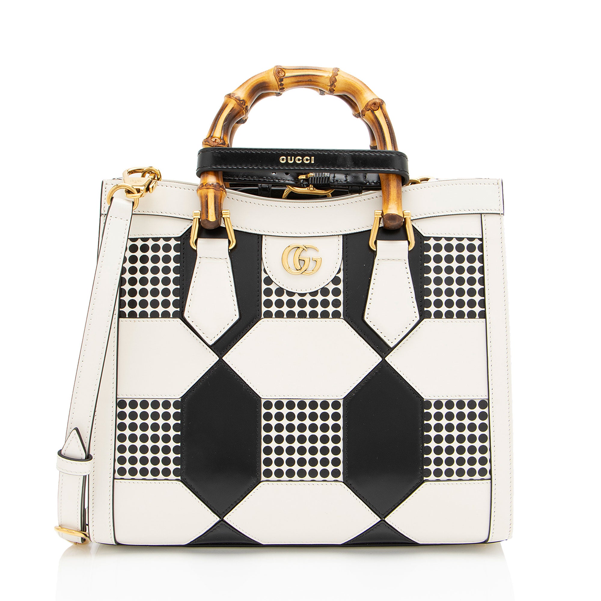 Gucci Gucci Calfskin Geometric Inlay Diana Small Tote,Specials : American Fashion Style Bags On Sale