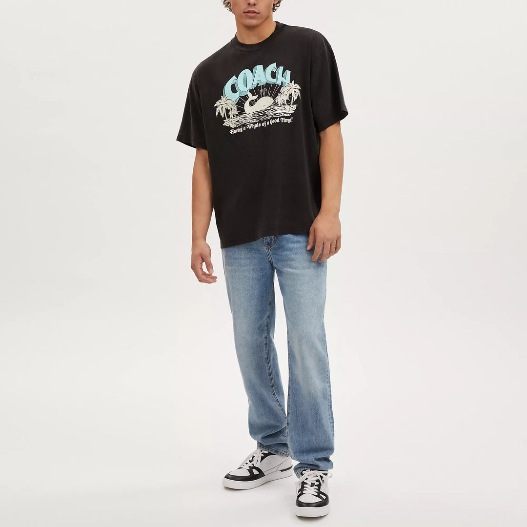【Coach】Whale T Shirt In Organic Cotton ◆国内発送◆ Coach Whale T Shirt In Organic Cotton - Free Shipping