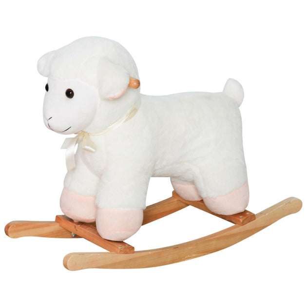 212 Main Qaba Lamb Rocking Horse Sheep Nursery Stuffed Animal Ride-on ...