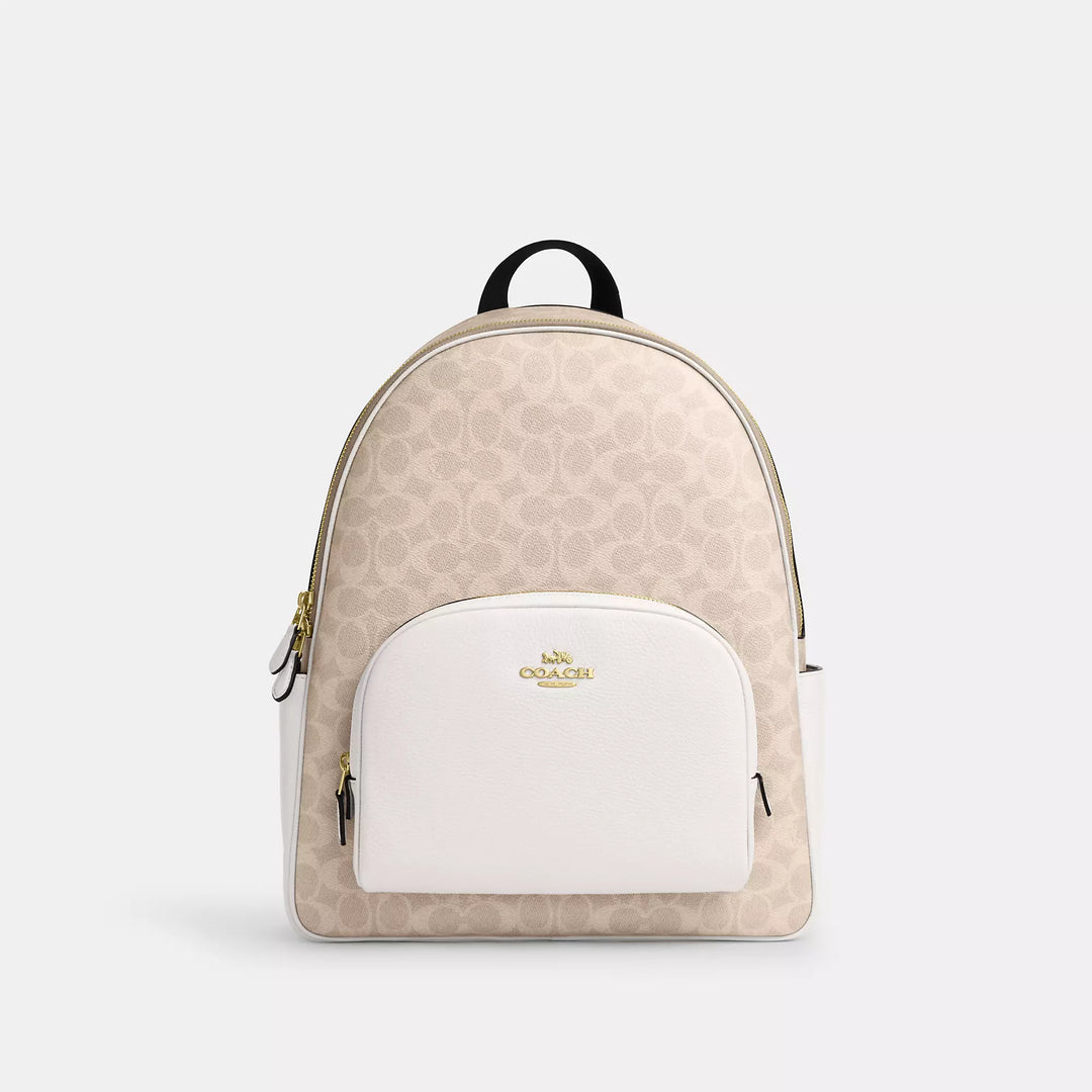Coach Outlet Large Court Backpack In Signature Canvas | ShopSimon