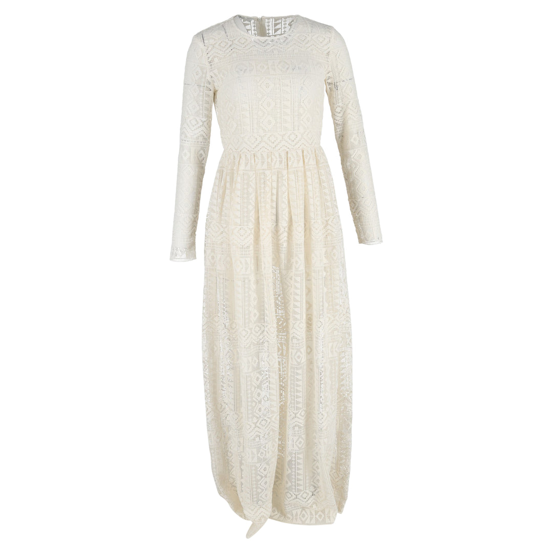 Philosophy di Lorenzo Serafini Lace Maxi Dress in White Viscose