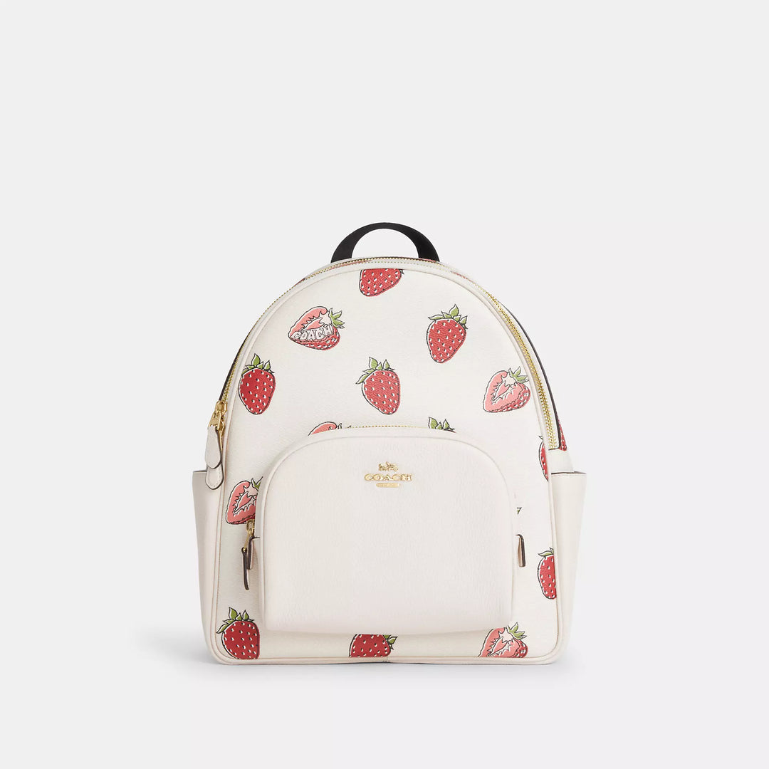 Coach Strawberry Print Signature Backpack with Wallet & Card Case - Red/Tan Amazon.com: COACH Snap Wallet In Signature Canvas With Wild  main image 3