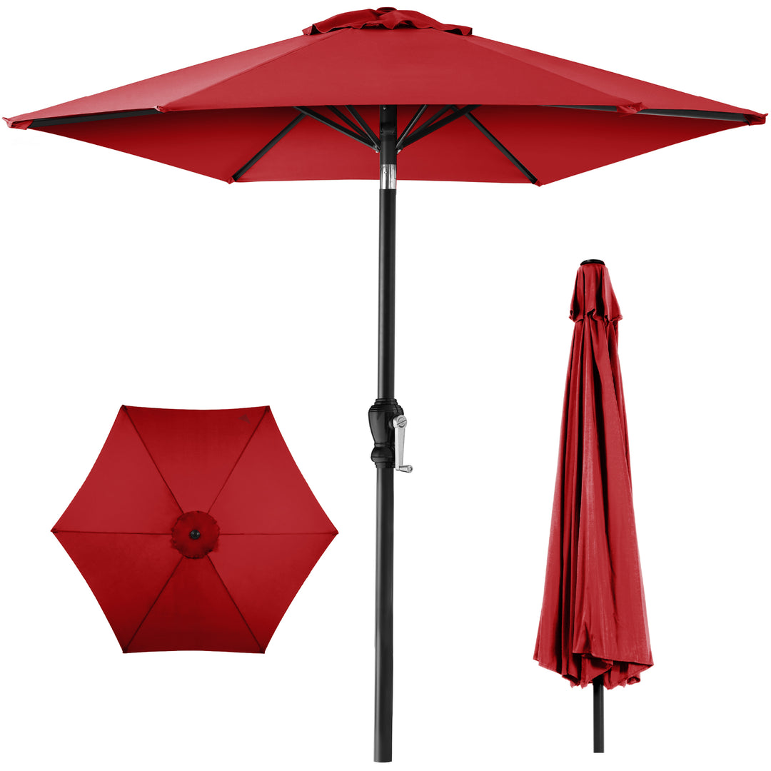 jcpenney outdoor oasis 10x6ft rectagular cranktilt market patio umbrella Best Choice Products 10ft Outdoor Steel Market Patio Umbrella W/ Crank, Tilt  Push Button, 6 Ribs