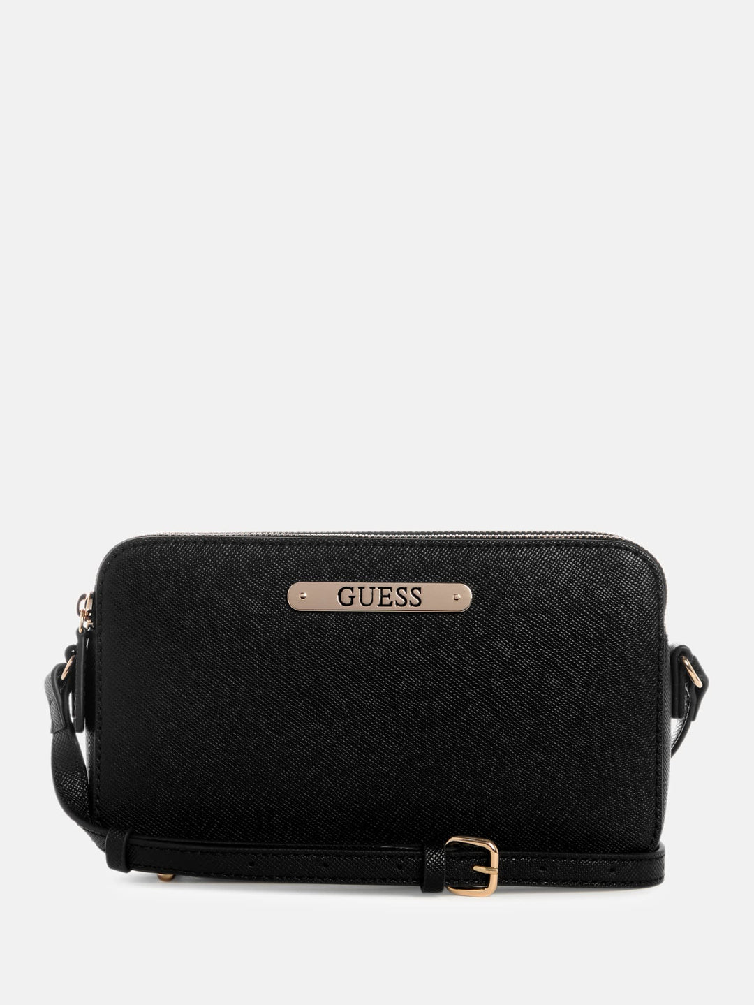 Guess Factory Kyrie Saffiano Top-Zip Crossbody | ShopSimon