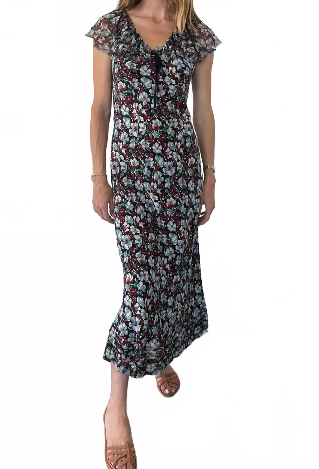 chinese dress ladies CIAO LUCIA Heidi Flowy Maxi Dress In Peonia