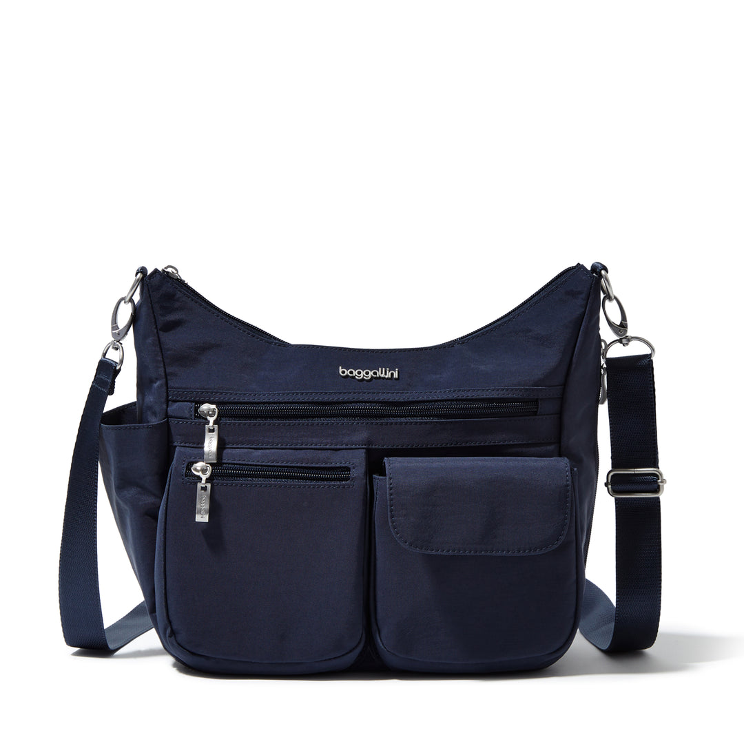 baggallini Women's Modern Everywhere Hobo Crossbody Bag With Wristlet