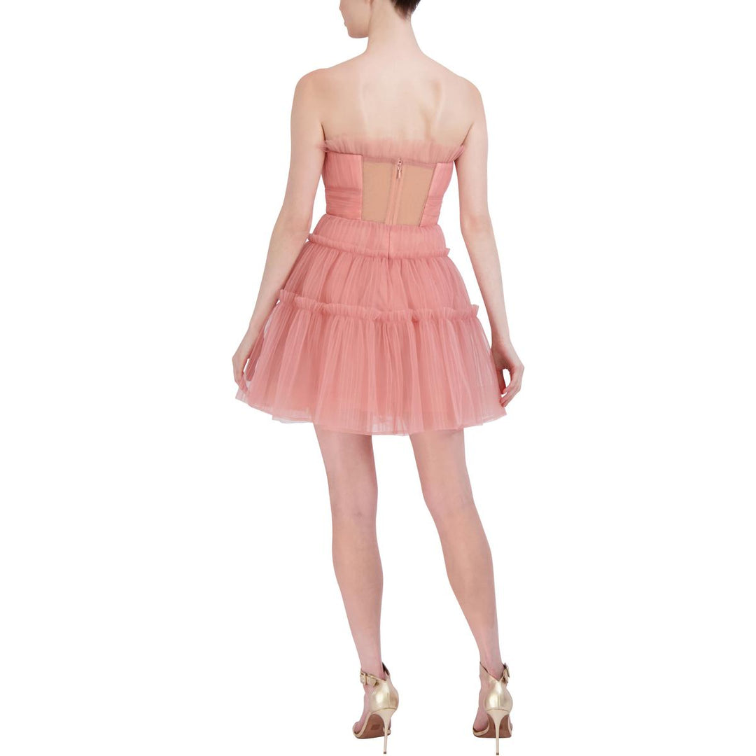 ★BCBG MAXAZRIA★Strapless Tutu Dress BCBG MaxAzria Black Strapless Tiered Tulle Midi Dress – SilkRoll