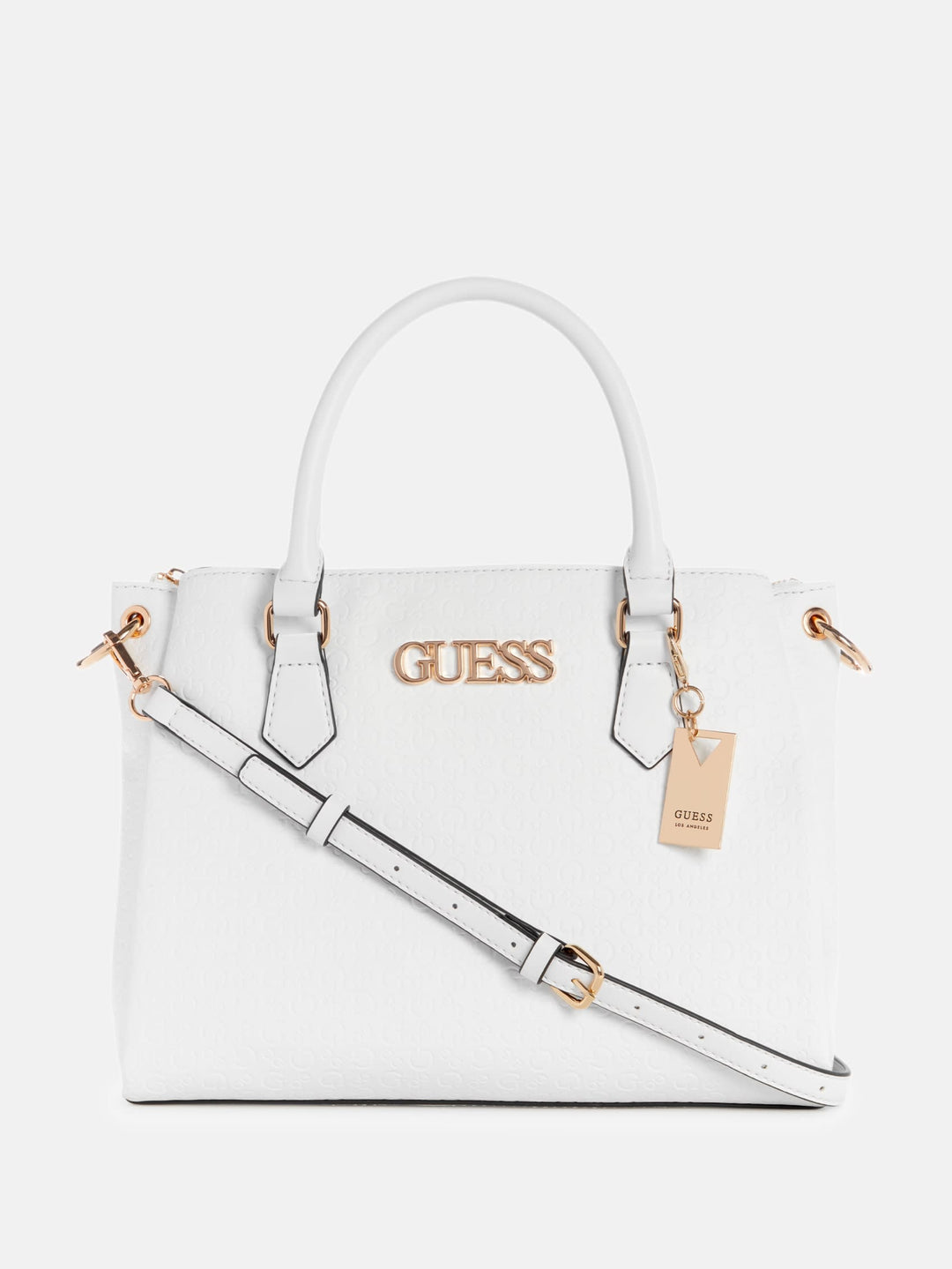 Guess Factory Zakaria Embossed Logo Satchel ShopSimon