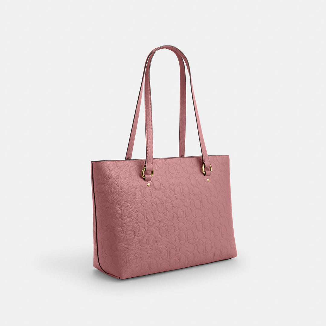 新品✨️Coach Signature Leather Pink Totebag Coach Outlet Station Tote Bag In Signature Leather | ShopSimon