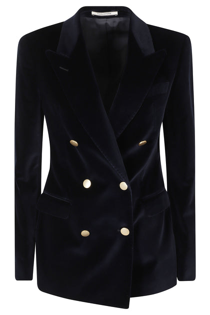 TAGLIATORE Double-Breasted Jacket With Notched Lapels And Gold Buttons ...