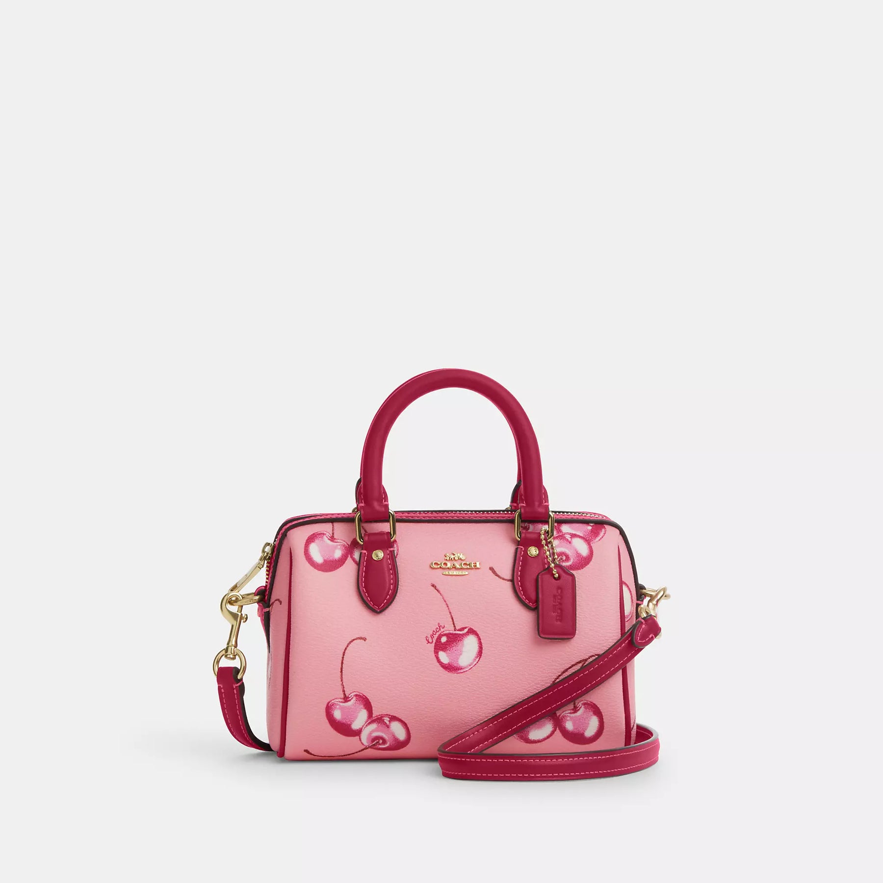 COACH ミニローアン クロスボディバッグ チェリープリント 未使用 国内
