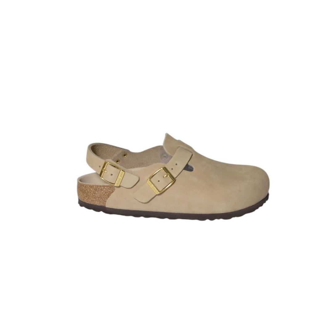 サンダル・ミュール BIRKENSTOCK TOKIO MULES Birkenstock Sand Nubuck Leather Tokio Mules | ShopSimon