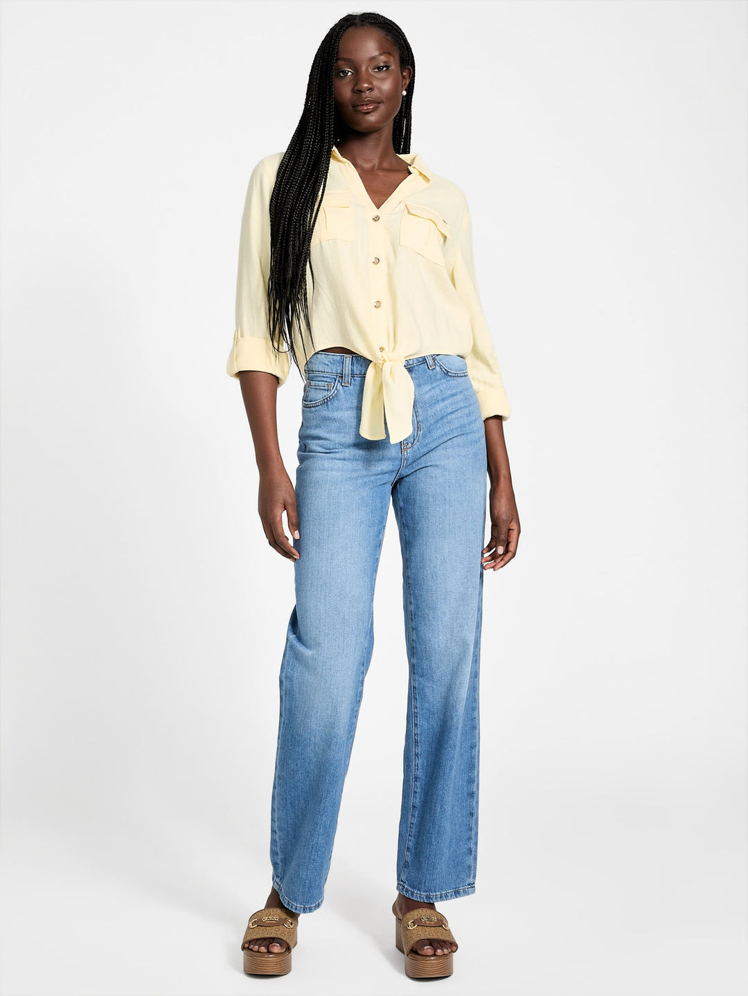 Guess Factory Harper Tie-Front Top | ShopSimon