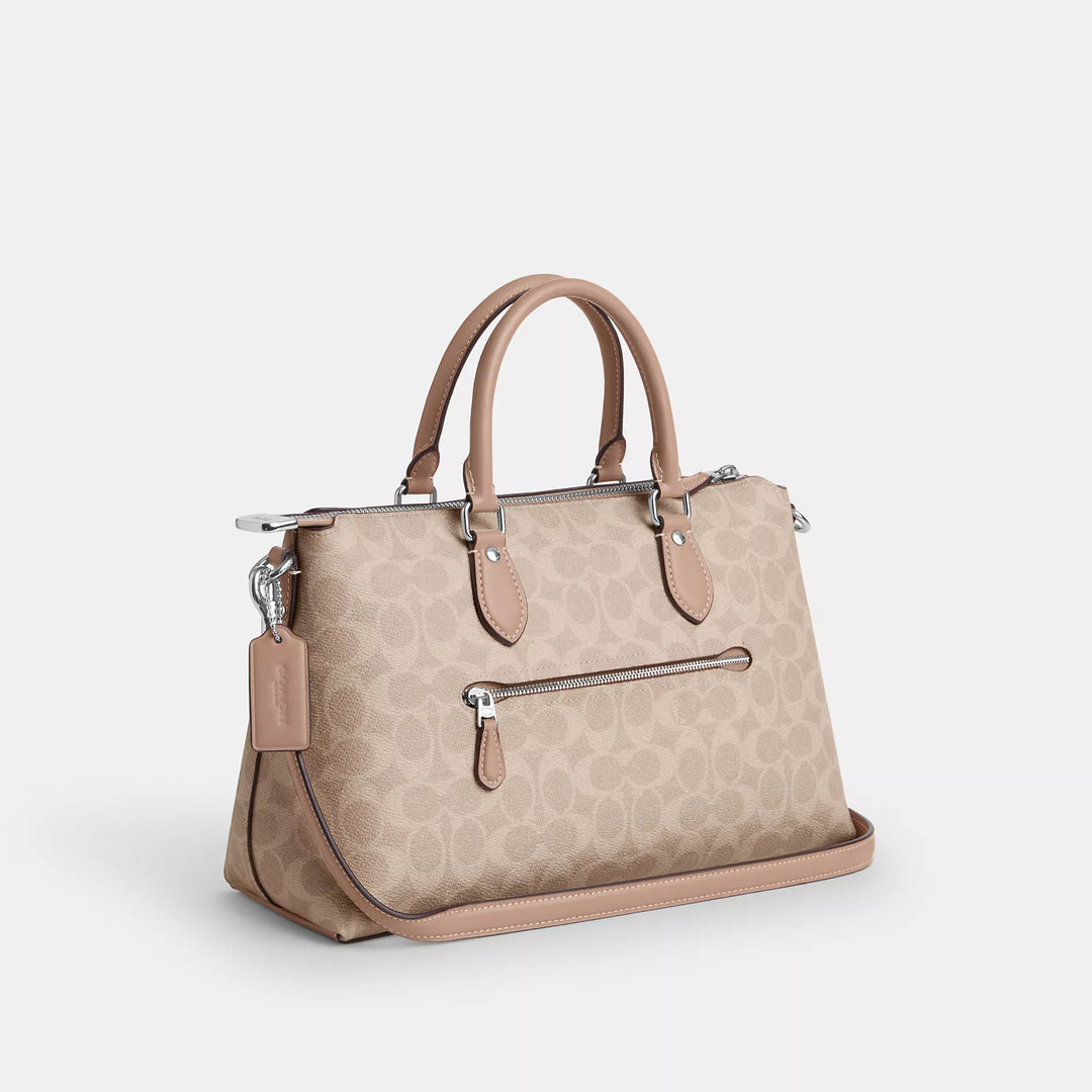 Coach Outlet Georgia Satchel Bag In Signature Canvas | ShopSimon
