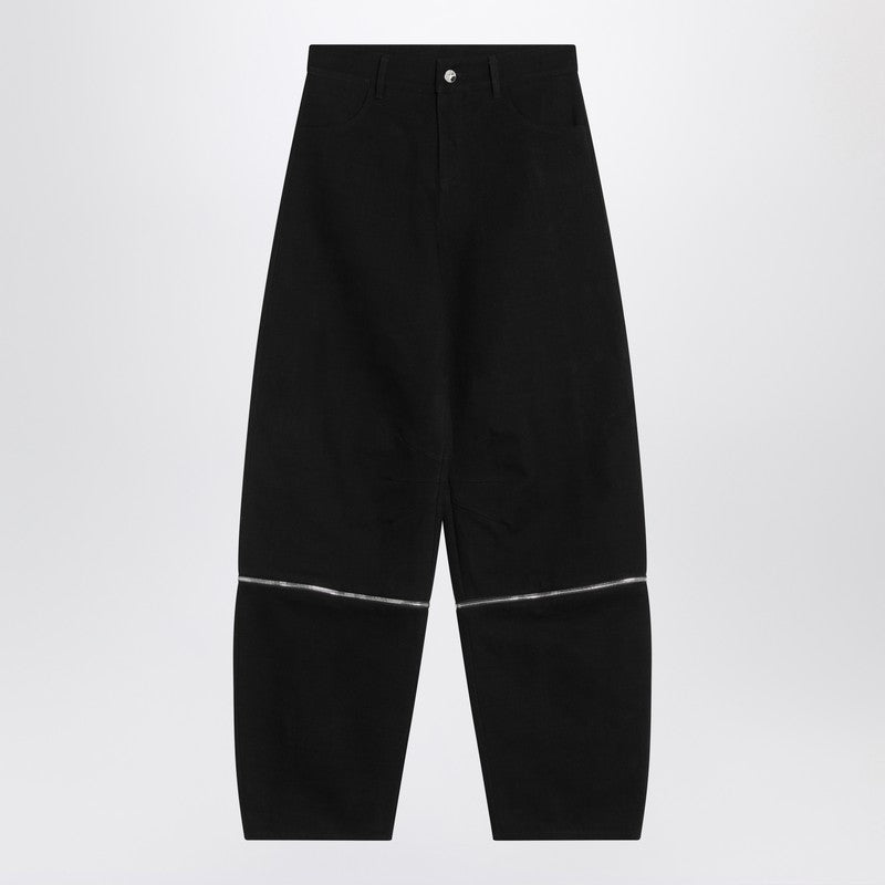 ボトムスその他 Moncler X Willow Smith Black trousers with zip detail Moncler X Willow Smith Black trousers with zip detail