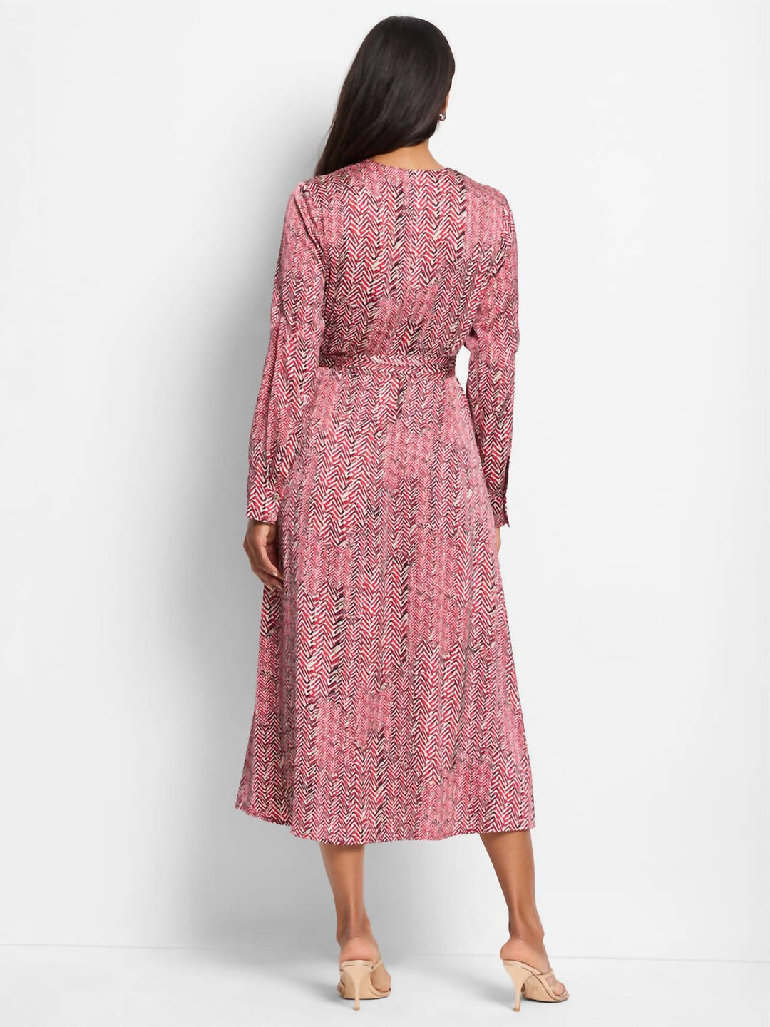 Nic Zoe Herringbone Stamp Loren Dress In Red Multi ShopSimon