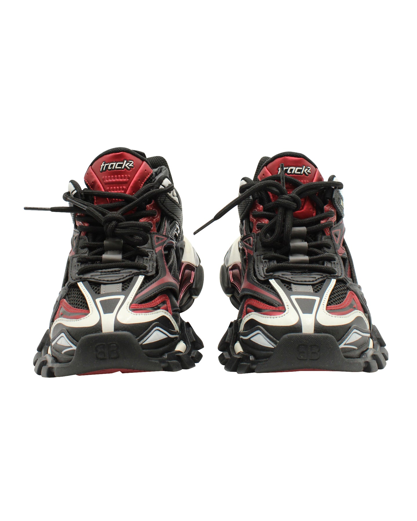 Balenciaga Track 2. Sneakers In Black/red Nylon | ShopSimon