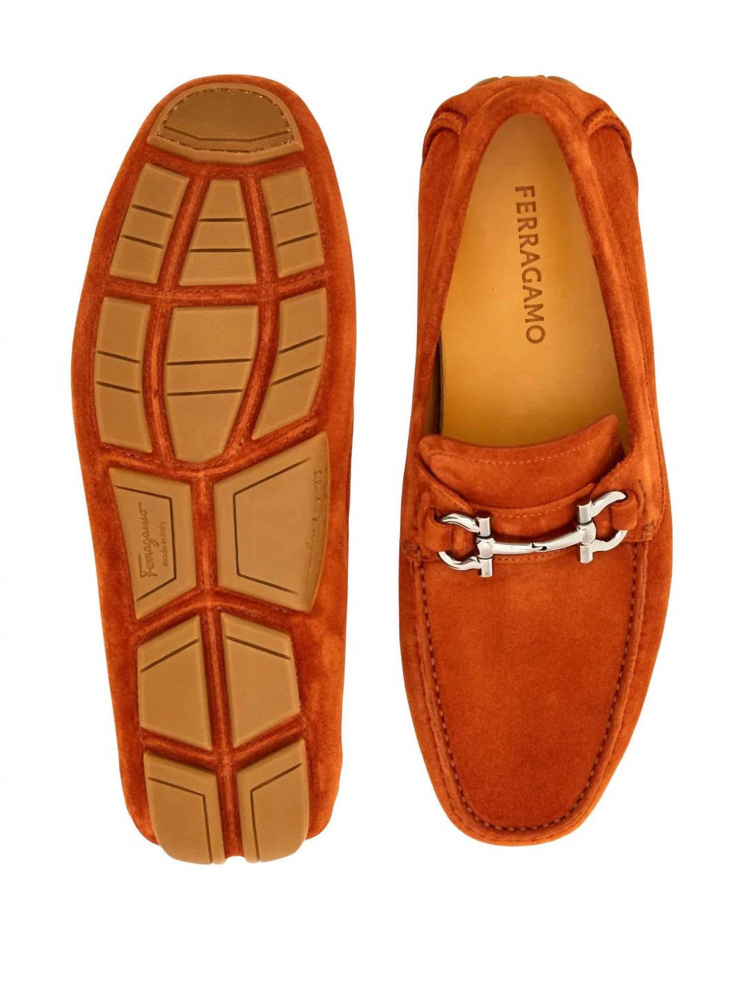 Salvatore Ferragamo Mens Brown Suede Gancini Bit Loafers Driving Shoes Size 10 Ferragamo Men main image 3