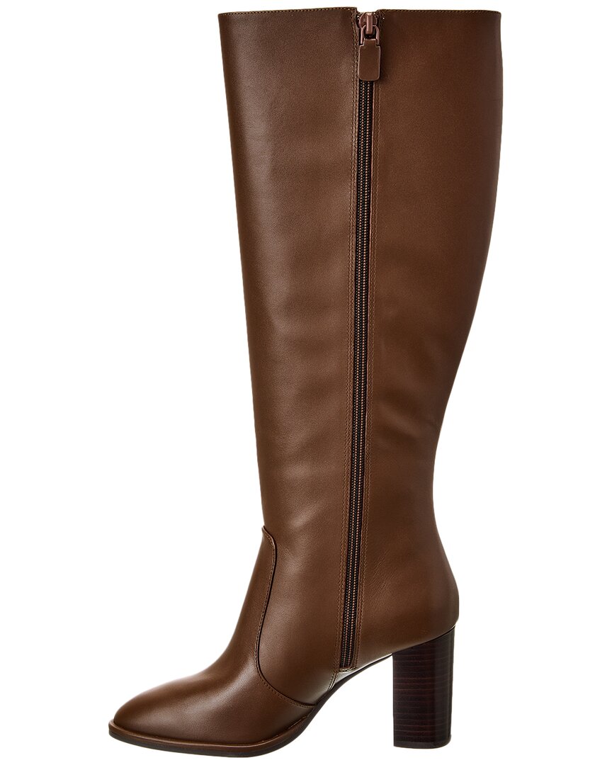 Stuart Weitzman Ryland Zip 80 Leather Knee-high Boot | ShopSimon