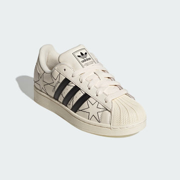 adidas Women's Superstar II Lace Up Shoes (Cream White / Core Black / Cream White)
