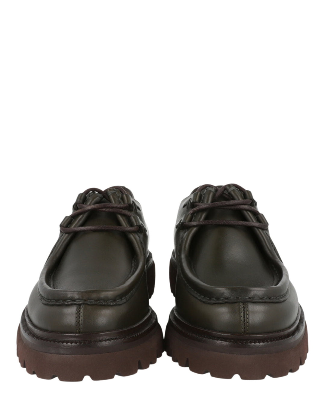 靴 Salvatore Ferragamo Salvatore Ferragamo Italo Leather Lace-Up Loafers | ShopSimon