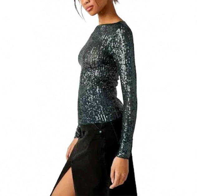 Free People Women's Gold Rush Top In Forsest Pool | ShopSimon