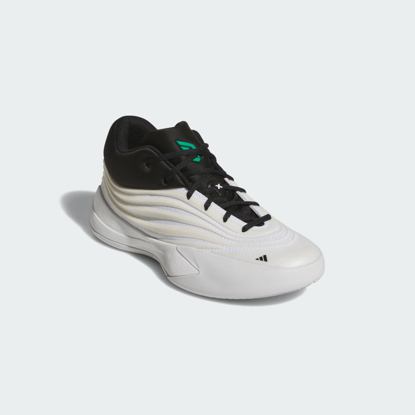 adidas Men's Dame x Basketball Shoes, Zero Metallic/Core Black/Court Green / 13