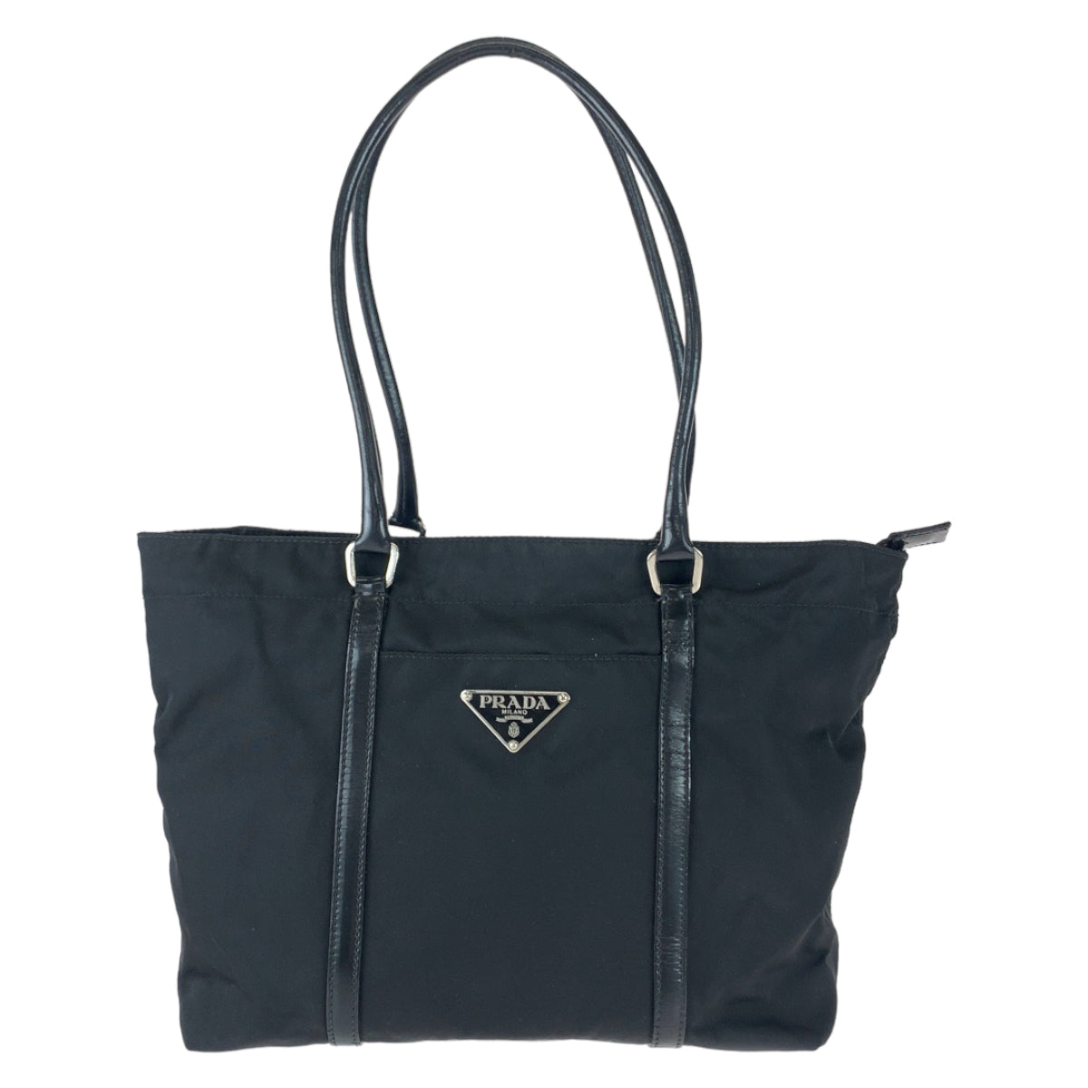 Prada Prada Nylon Leather Tessuto Logo Tote Bag,Specials : American Fashion Style Bags On Sale