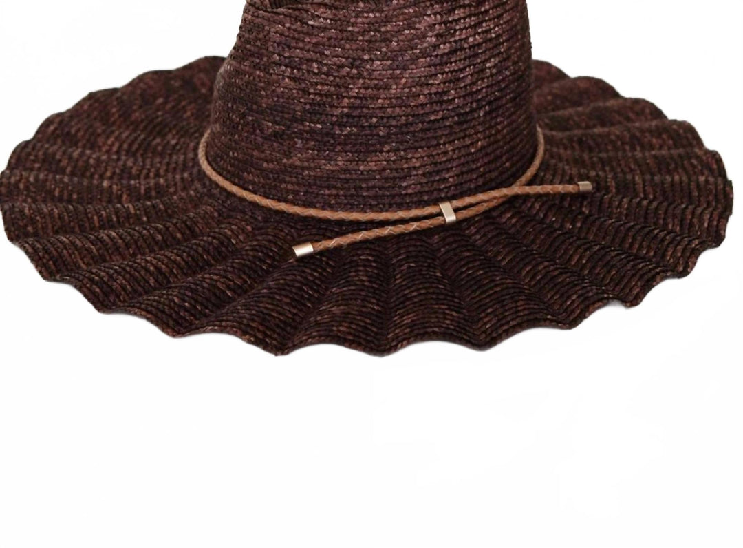 NEW AUGUSTINE HAT CO. women\'s wide brim straw hat in brown Augustine Hat Co. Maui Cruiser Raffia Hat - Neutrals  main image 3