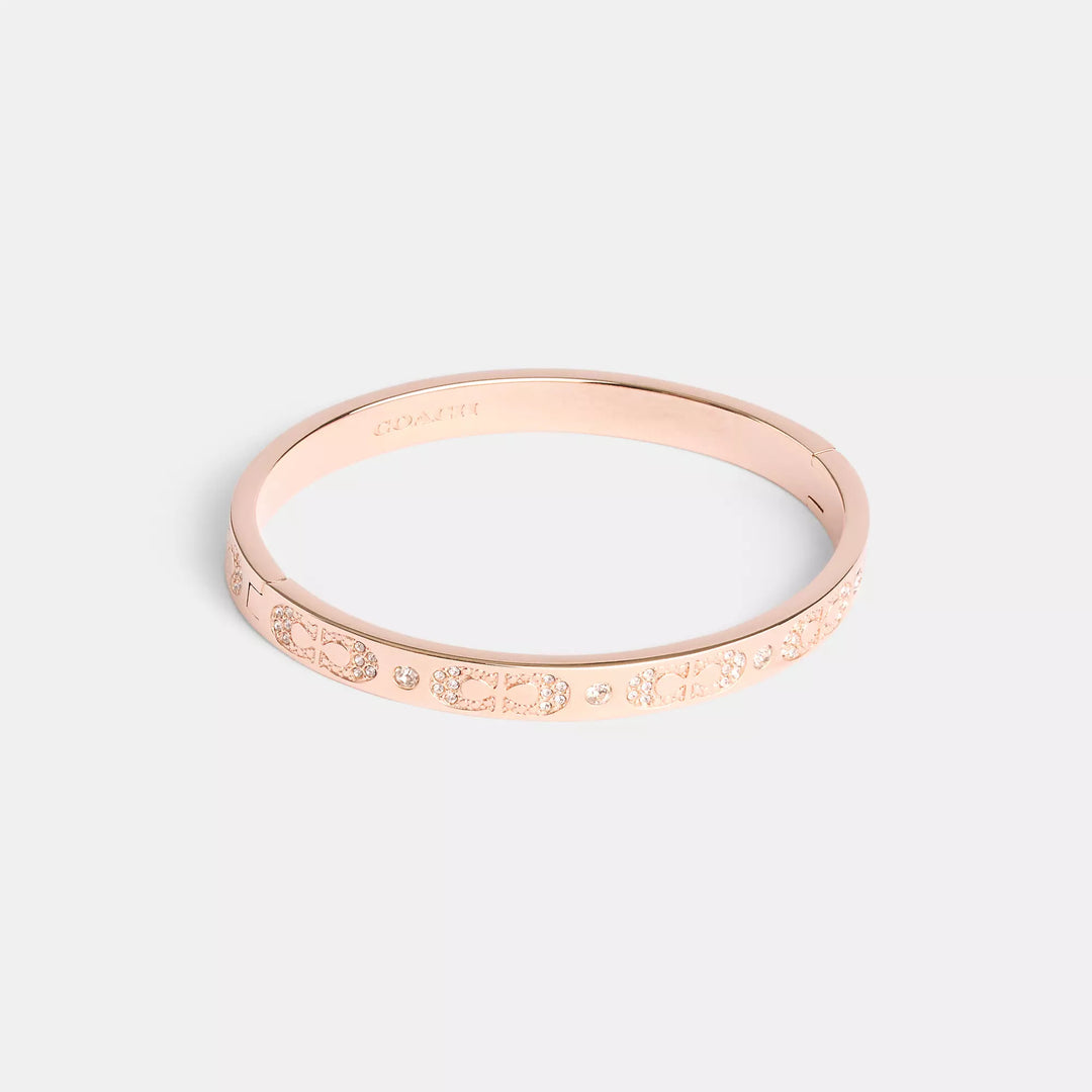 Coach Outlet Signature Pavé Hinged Bangle | ShopSimon