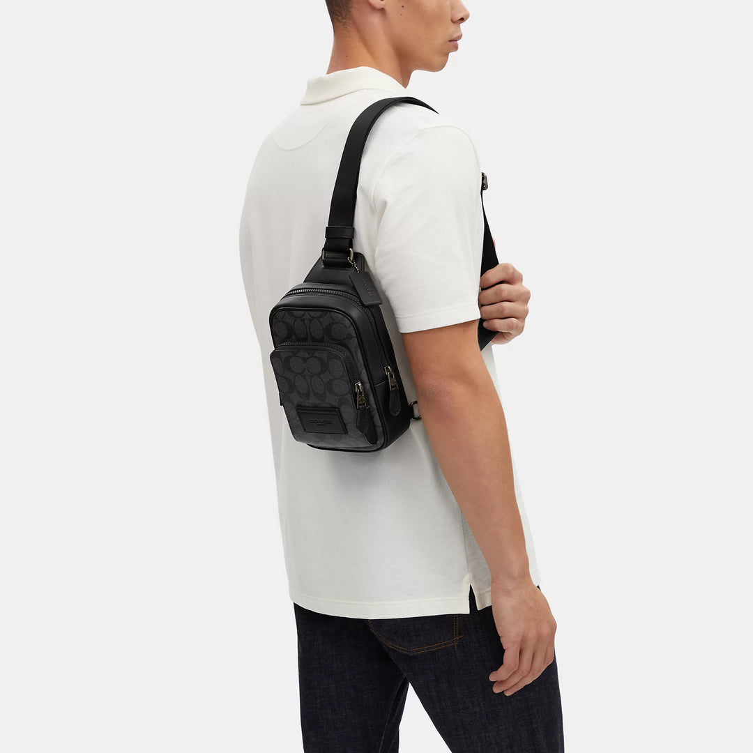 Coach Outlet Track Pack 14 In Signature Canvas | ShopSimon