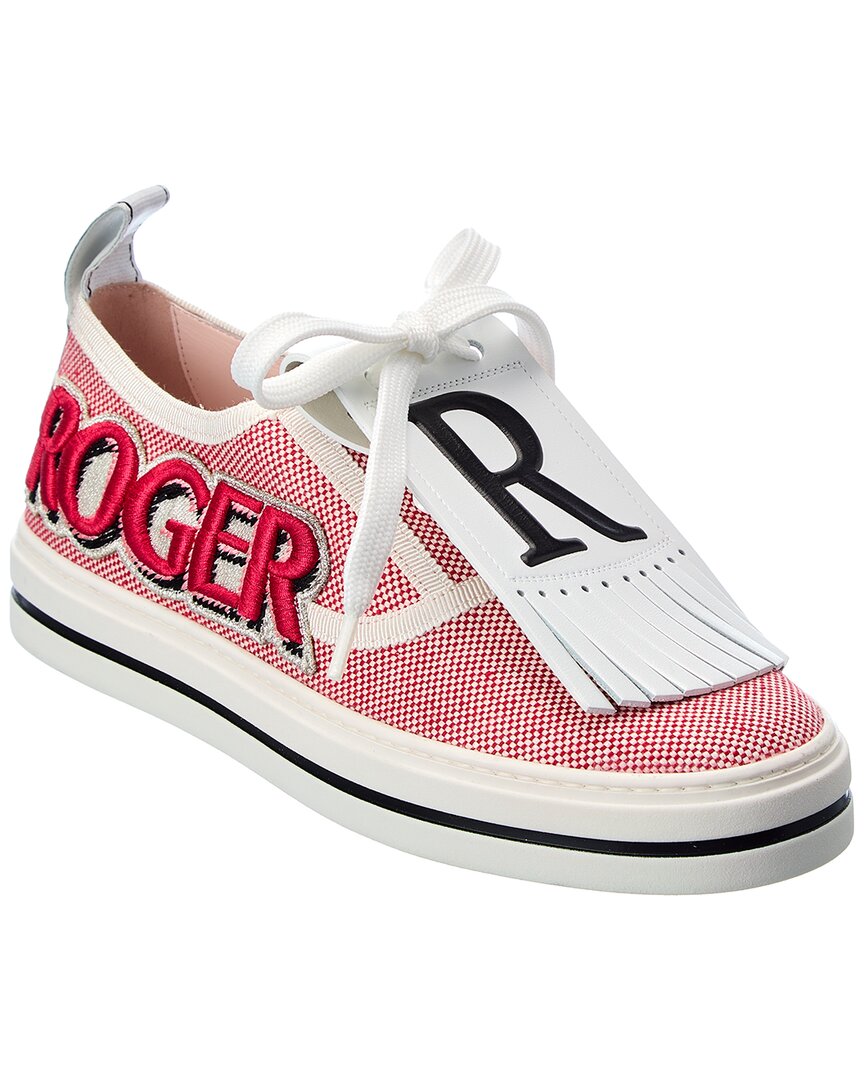 スニーカー Call Me Vivier Leather Sneakers Roger Vivier Call Me Vivier Patch Canvas & Leather Sneaker