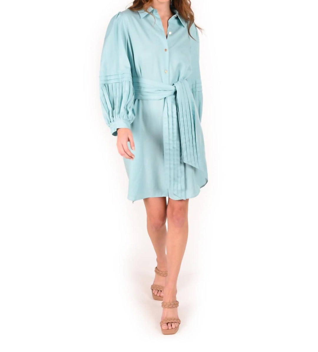 Emily McCarthy Oxford Dress In Aqua Haze ShopSimon