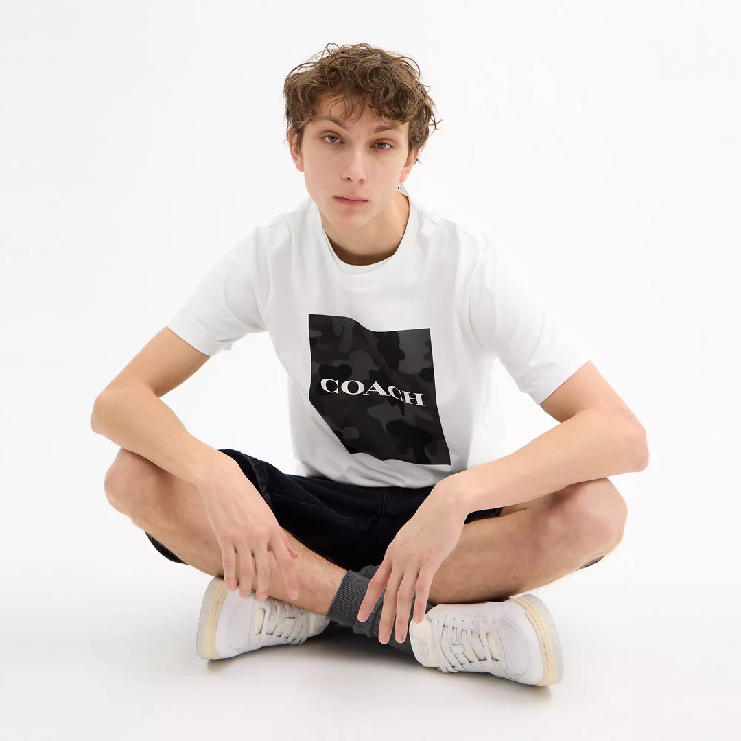 Coach Outlet Camo Classic T Shirt In Organic Cotton | ShopSimon