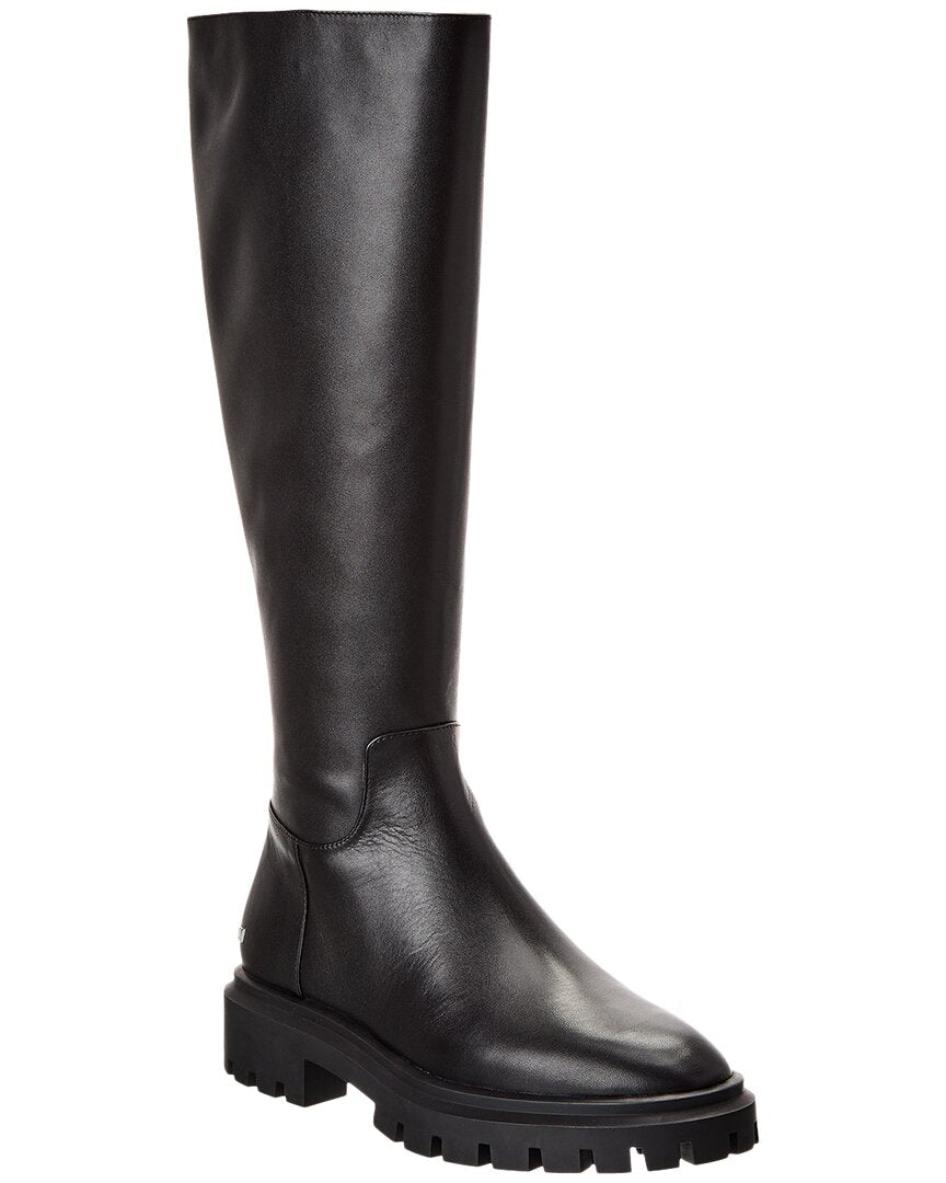 Stuart Weitzman Ultra Lug Leather Knee-high Boot ShopSimon