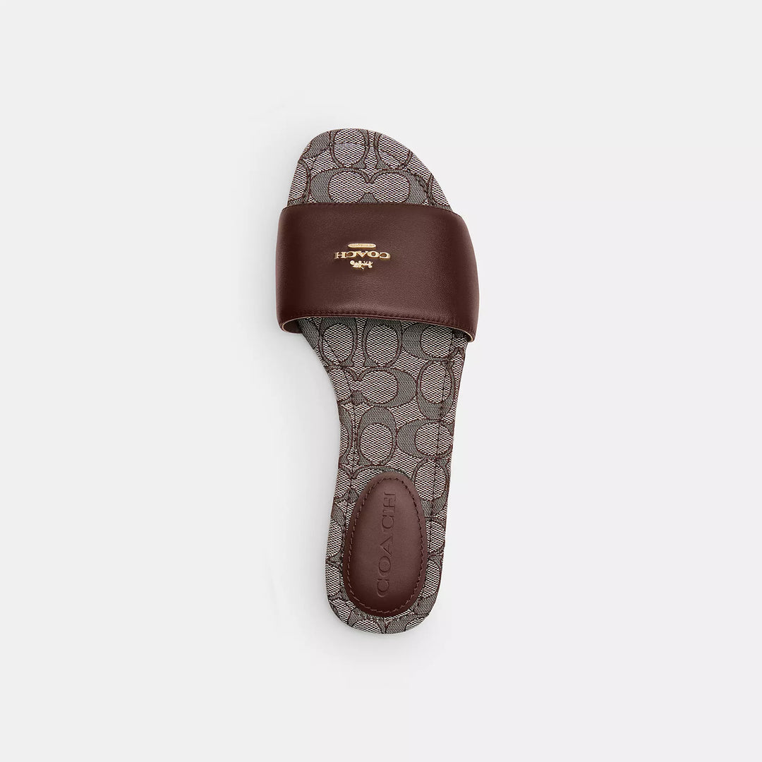Coach Outlet Slide Sandal In Signature Jacquard | ShopSimon