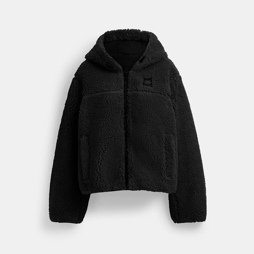 【COACH】Tonal Sherpa Zip Hoodie ★Black ジャケット★ 8bd6515ebcd949848c182ea3ca0929