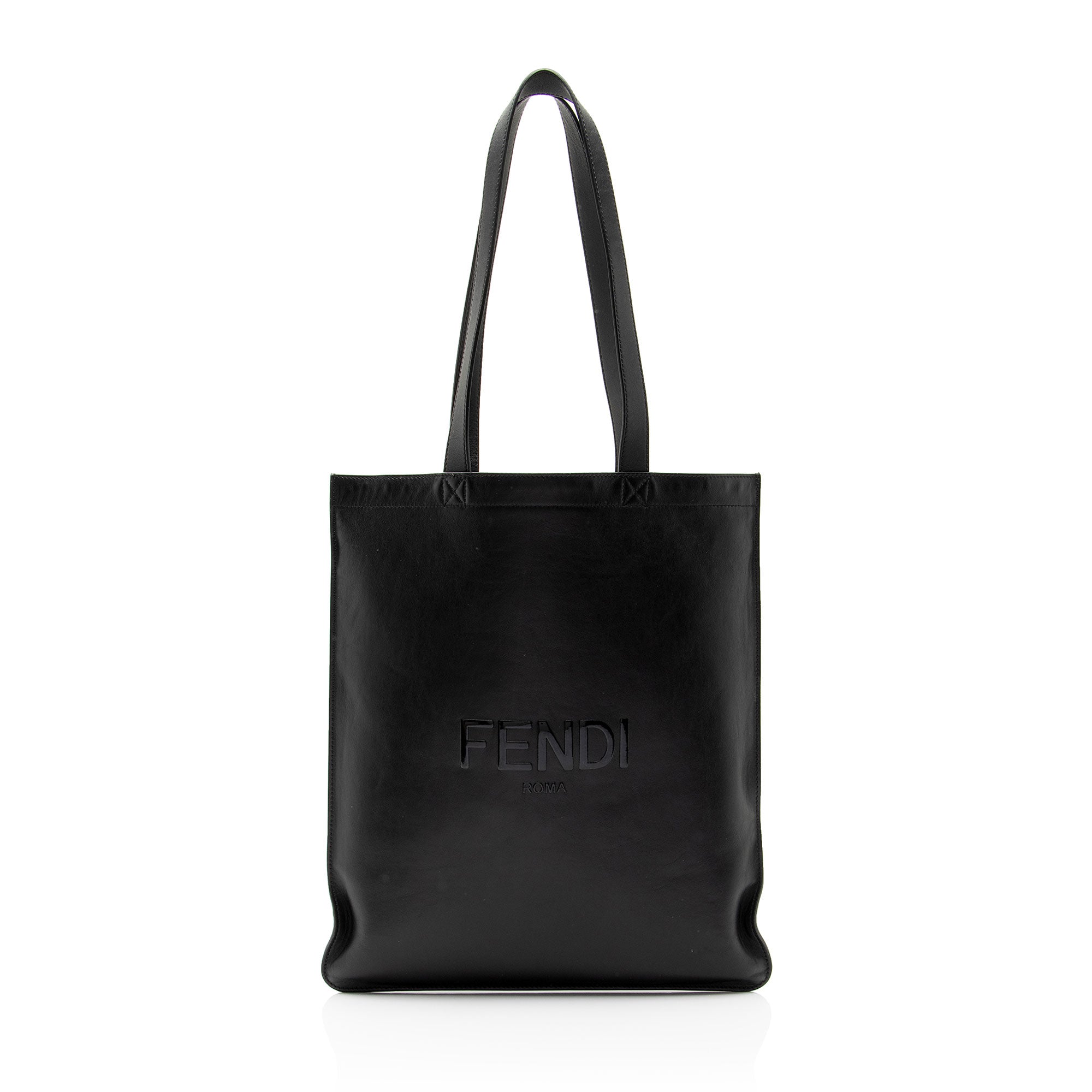 Fendi Fendi Calfskin Logo Flat N/S Tote,Specials : American Fashion Style Bags On Sale