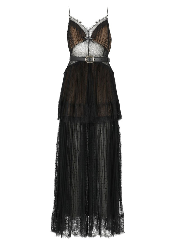 ワンピース SELF-PORTRAIT Woman Dress Black PF25047MB BLACK Self-Portrait bouclé-panel Midi Dress | Black | FARFETCH JO