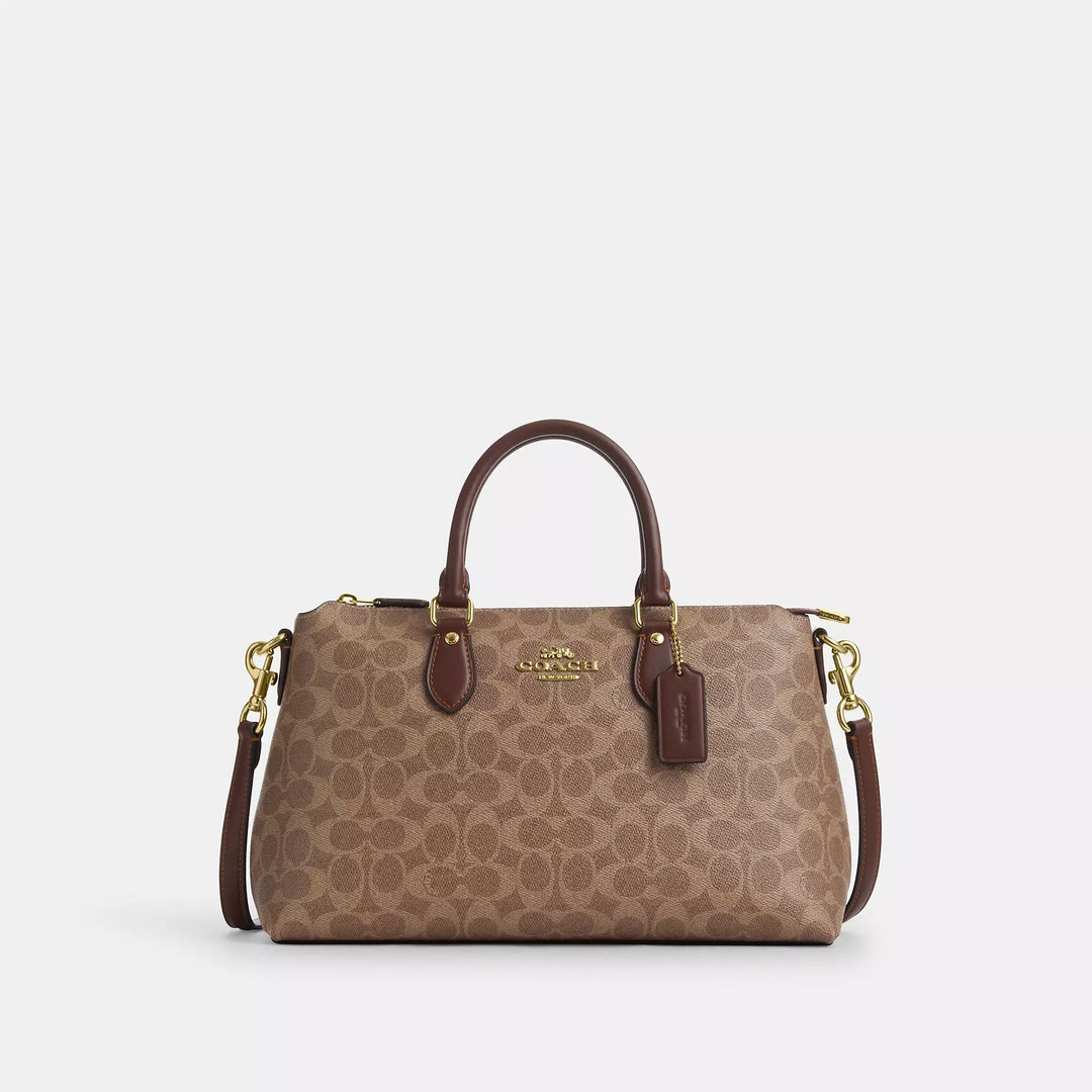 【COACH】ia Satchel Bag In Signature Canvas COACH® Outlet | Sabrina Satchel Bag In Signature Canvas