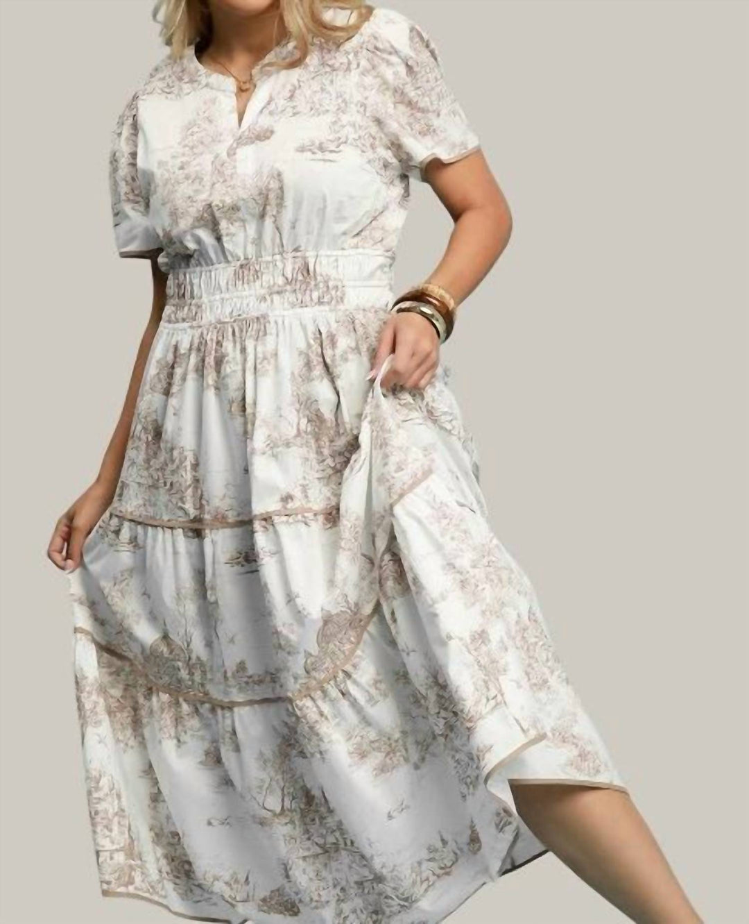 english factory brown pleated chloe maxi dress CLO-LA Cloe Maxi Dress