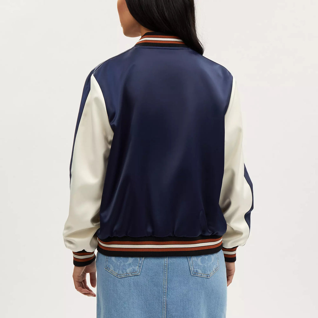 Coach Outlet Reversible Floral Print Signature Souvenir Jacket Coach Outlet Reversible Floral Print Signature Souvenir Jacket