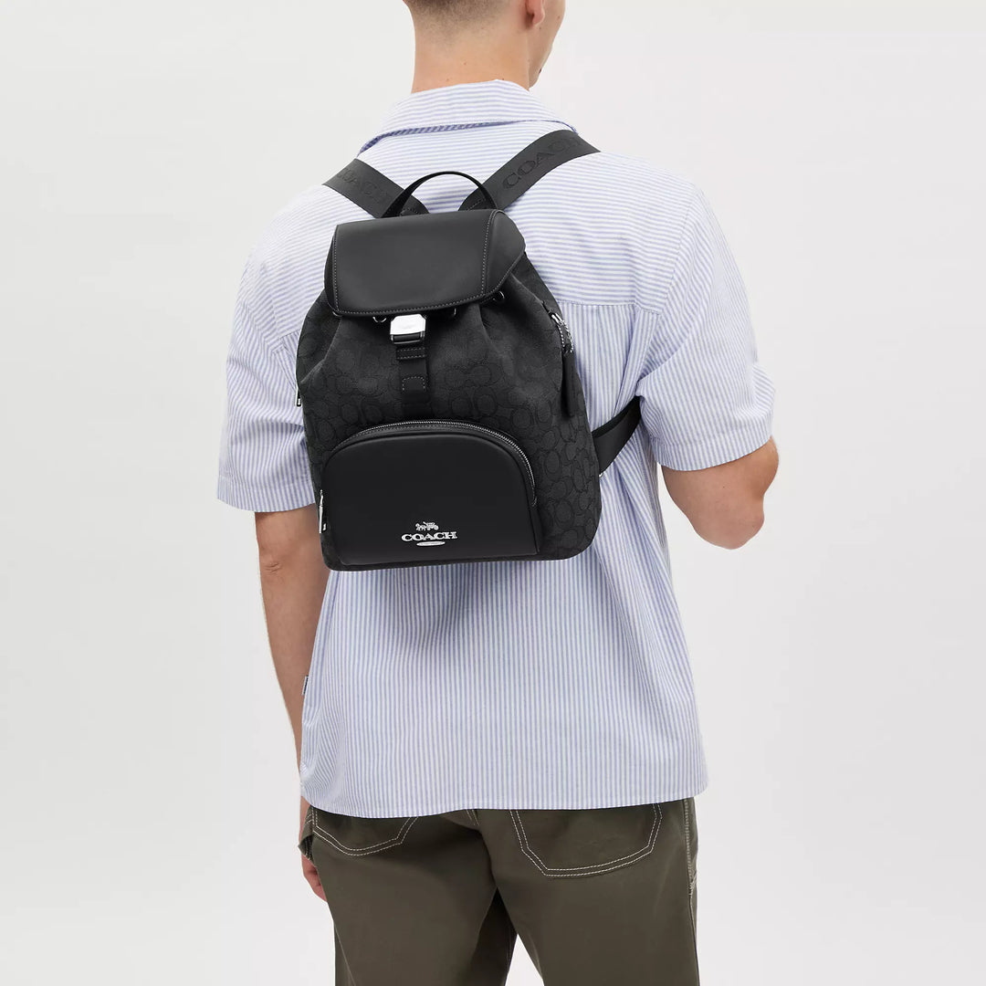 coach getaway backpack Coach Outlet Pace Large Backpack In Signature Jacquard