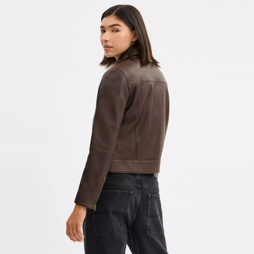 Coach Outlet Leather Jacket | ShopSimon