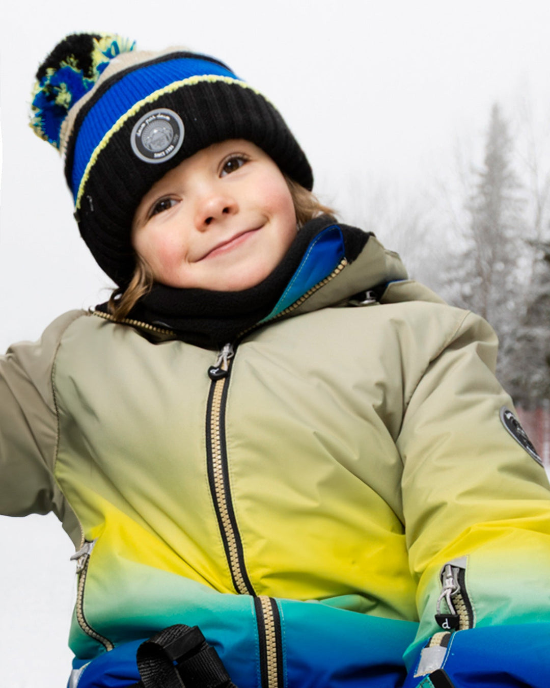 DeuxiemeClasseCELRICASHMEREpomponビーニー Deux par Deux Lined Knit Pompom Hat Black, Taupe and Lime Green