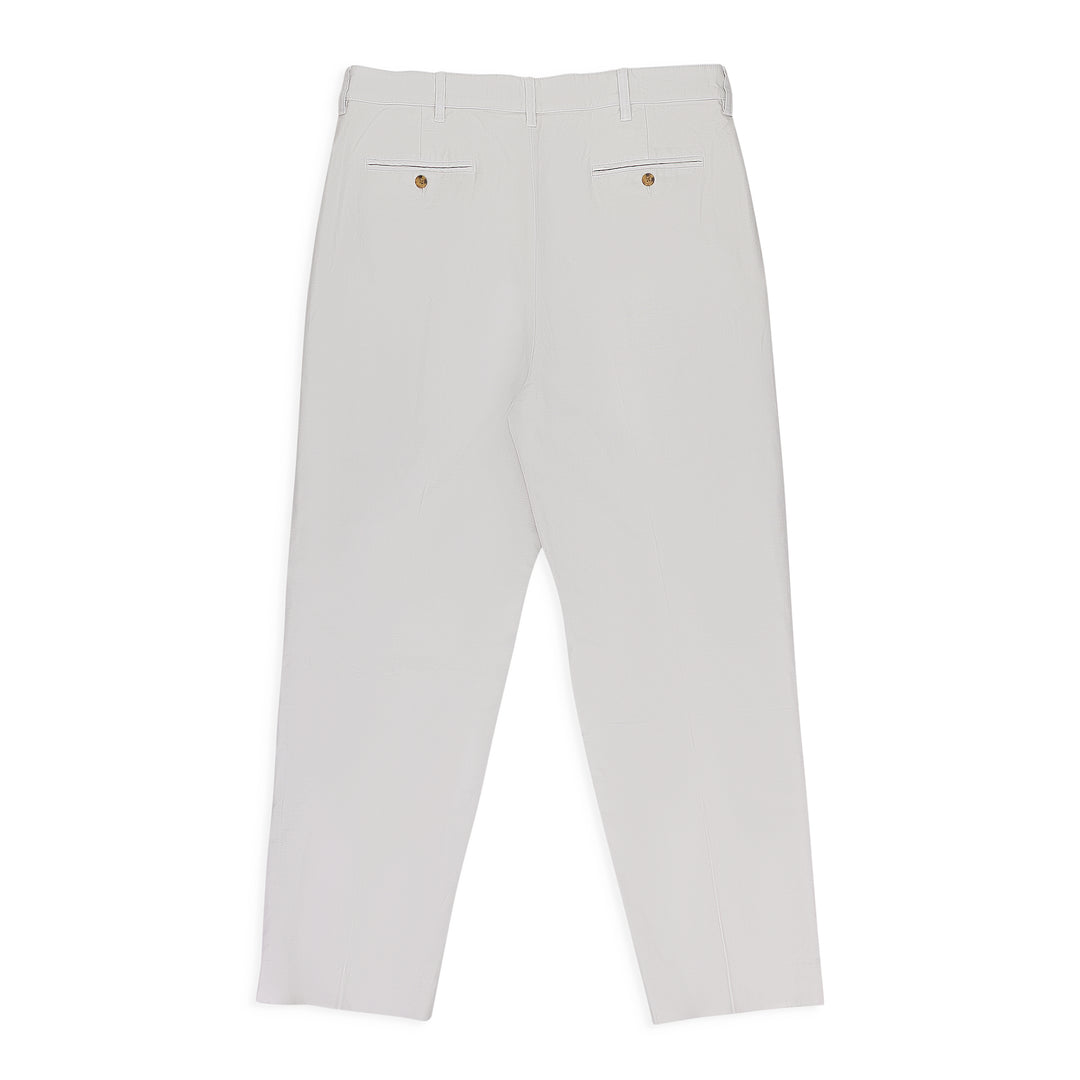 AIME LEON DORE OFF-WHITE DOUBLE PLEATED TROUSERS | ShopSimon