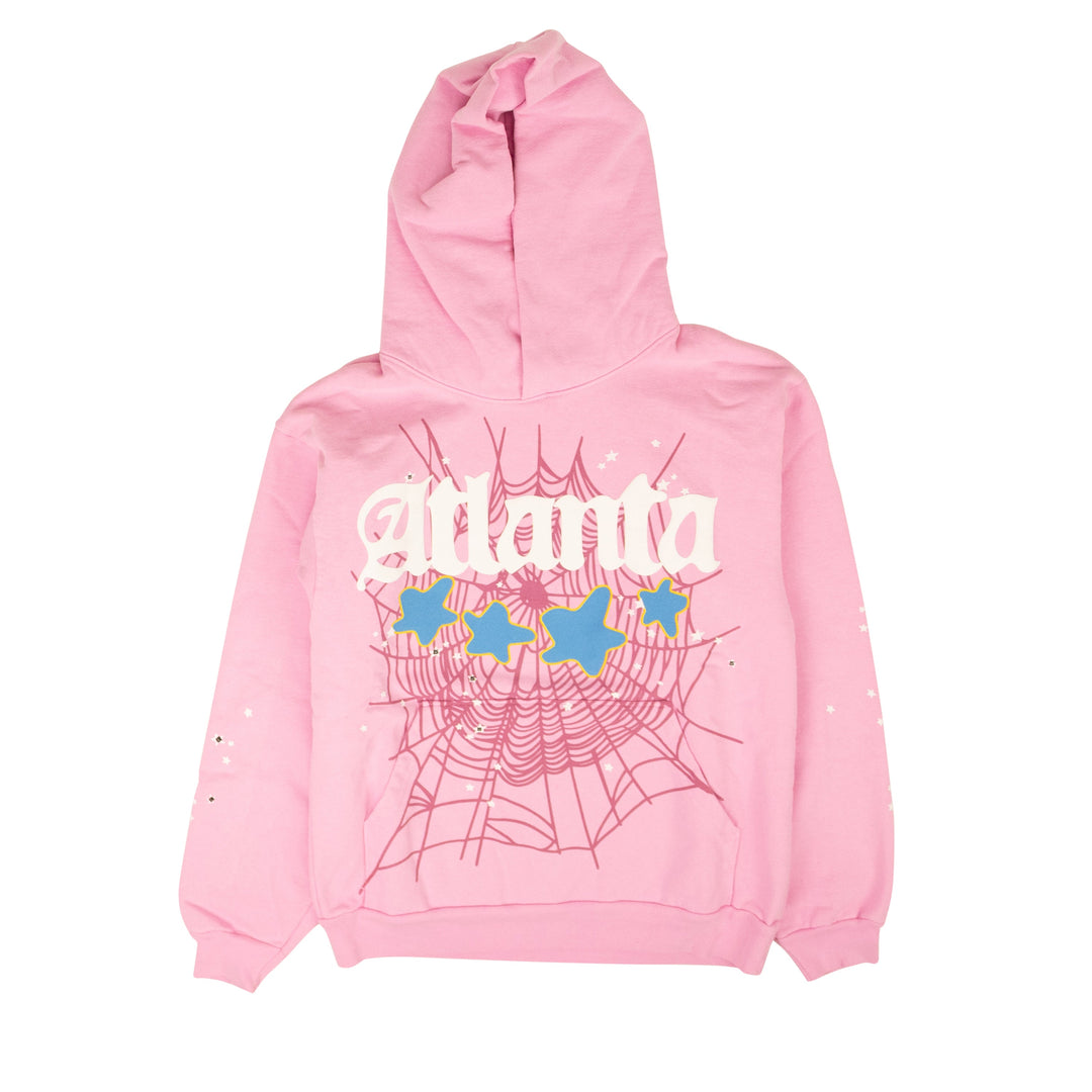 SP5DER Pink Spider Atlanta Hoodie | ShopSimon