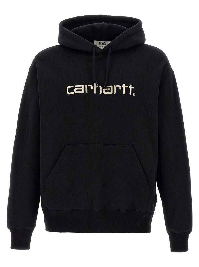 パーカー・フーディ Junya Watanabe Fleece Cotton Oversized Hoodie With Logo Junya Watanabe Fleece Cotton Oversized Hoodie With Logo