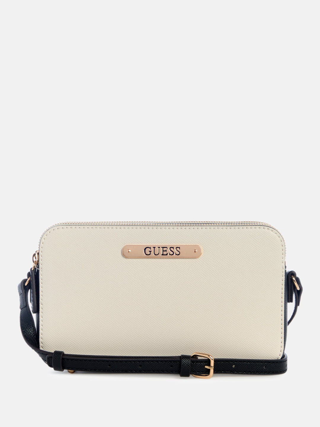 Guess Factory Kyrie Saffiano Top-Zip Crossbody | ShopSimon